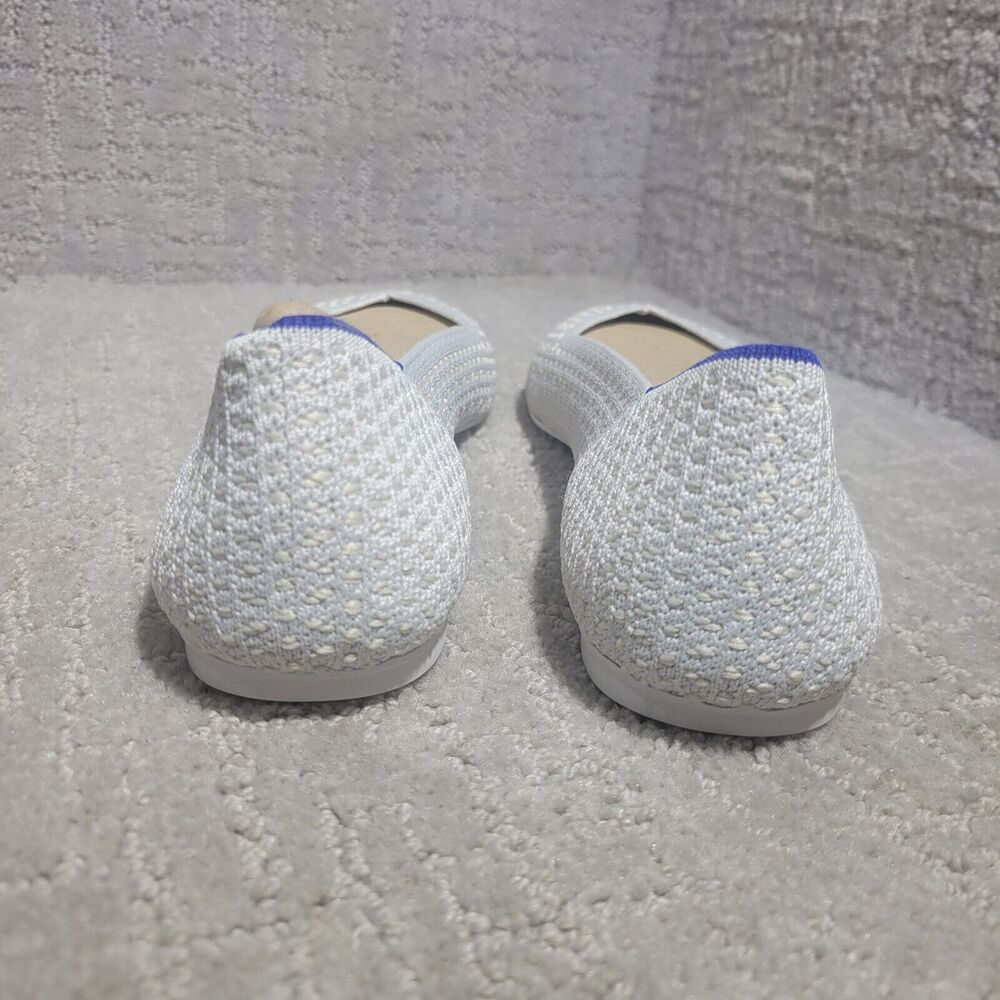 Rothy's The Flat Women's Size 9.5 US Salt Honeycomb Round Toe Slip On Shoes - Picture 4 of 13